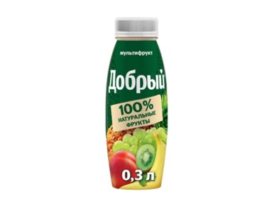 Сок Добрый мультифрукт пэт 0,3 л